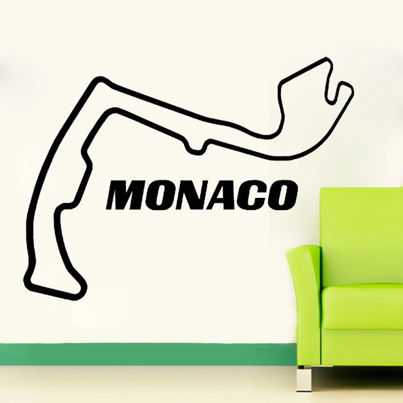 ZOOYOO Monaco гоночная трасса настенная наклейка художественные наклейки Франция