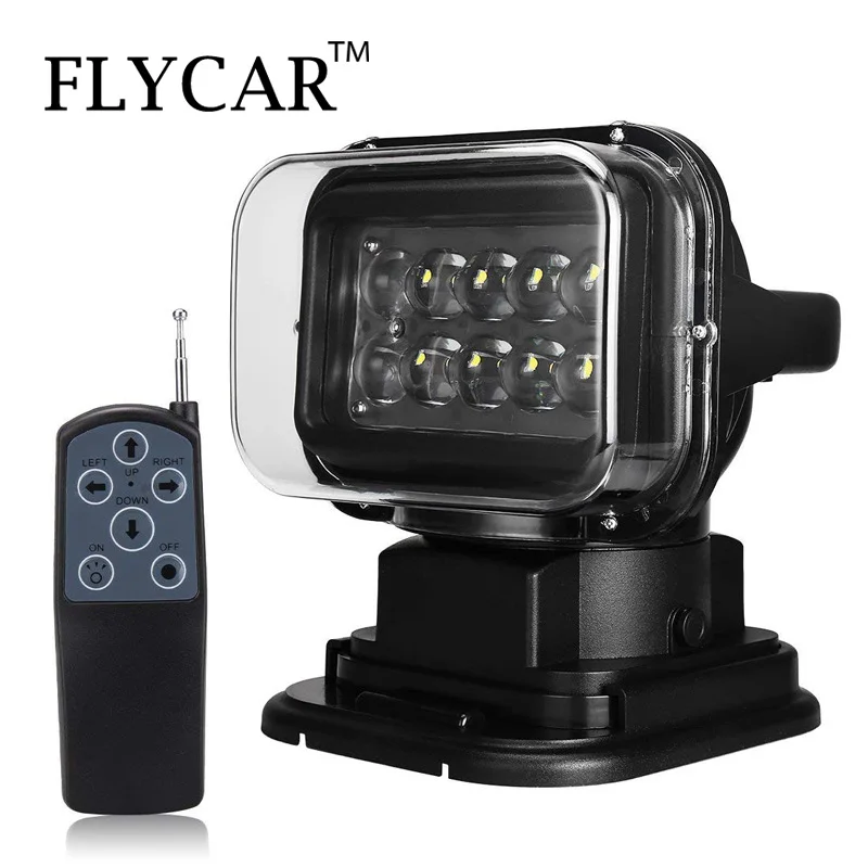 FLYCAR 12В 24В вращающийся светодиодный светильник с пультом дистанционного