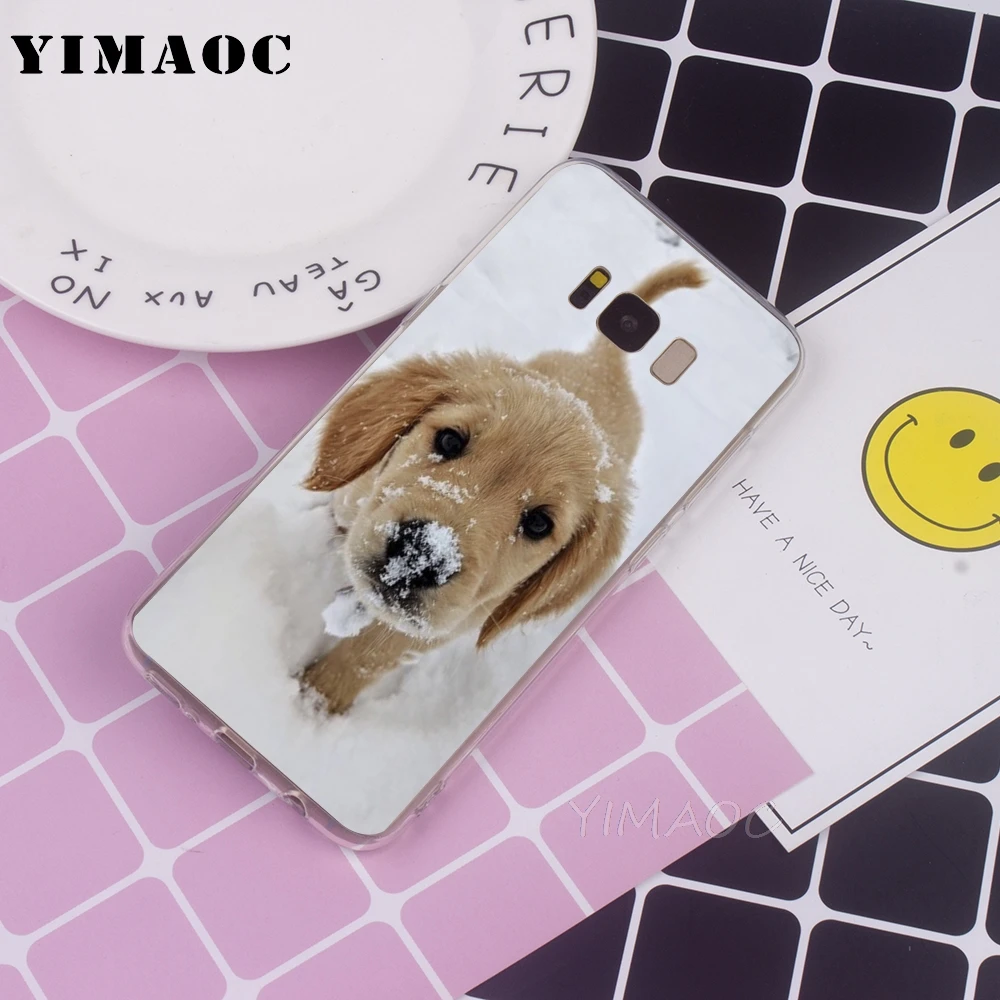 Мягкий чехол YIMAOC Pretty puppies из ТПУ для Galaxy j3 j5 j6 j7 A5 2016 2017 A6 A9 2018 Note 8 9 S7 edge S8 S9 S10 Plus S10e |