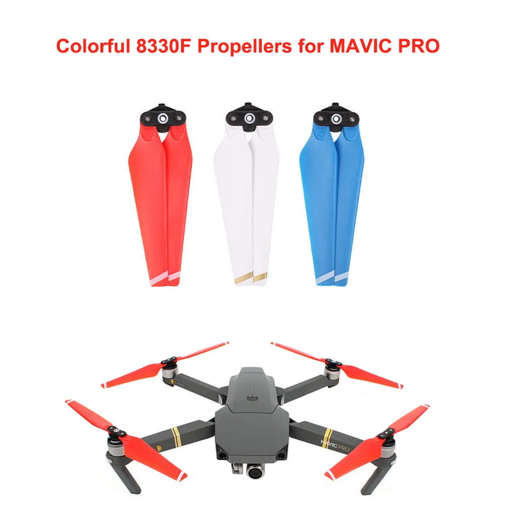 HIPERDEAL 2 пары/4 шт DJI Mavic Pro Platinum 8330 малошумные быстросъемные пропеллеры для