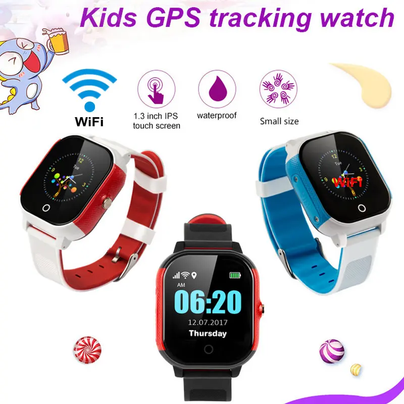 FA23 умные детские часы GPS WI FI IP67 Водонепроницаемый детей SIM карты сенсорный Экран SOS