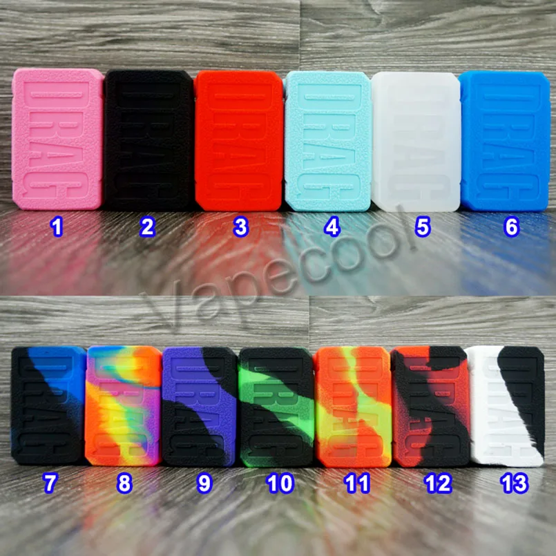 2 шт VOOPOO DRAG 2 Силиконовый чехол и противоскользящая текстура кремния кожа варп рукав подходит для Vape VOOPOO DRAG V2 177W TC BOX MOD