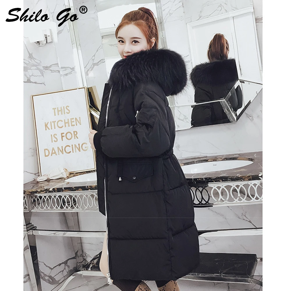 Шикарная уличная одежда SHILO GO в Корейском стиле женские парки с меховым
