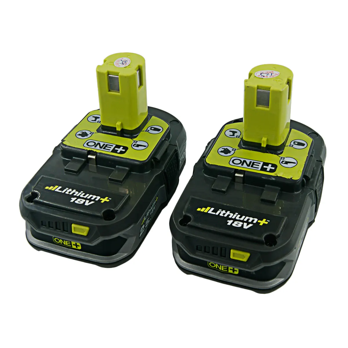 2x использовать оригинальный Ryobi 18 вольт 2500 мАч rb18l25 One Plus литий ионный