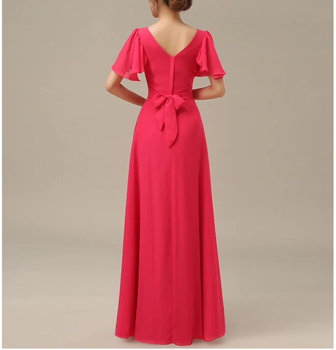Robe новинка модное ярко-розовое фуксия красное черное элегантное с v-образным