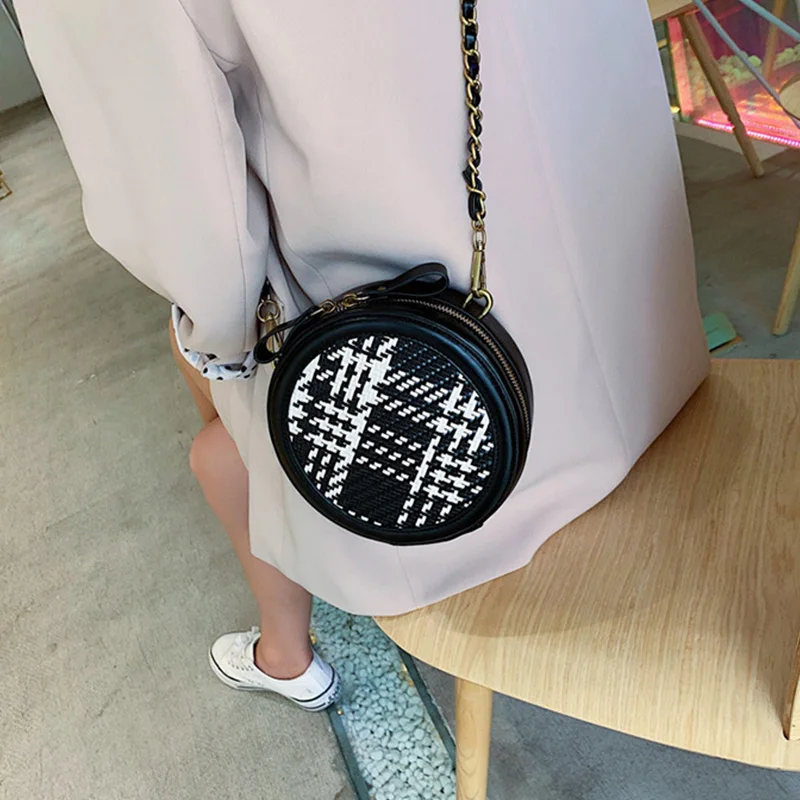 Новая летняя модная плетеная маленькая круглая сумка Корейская версия