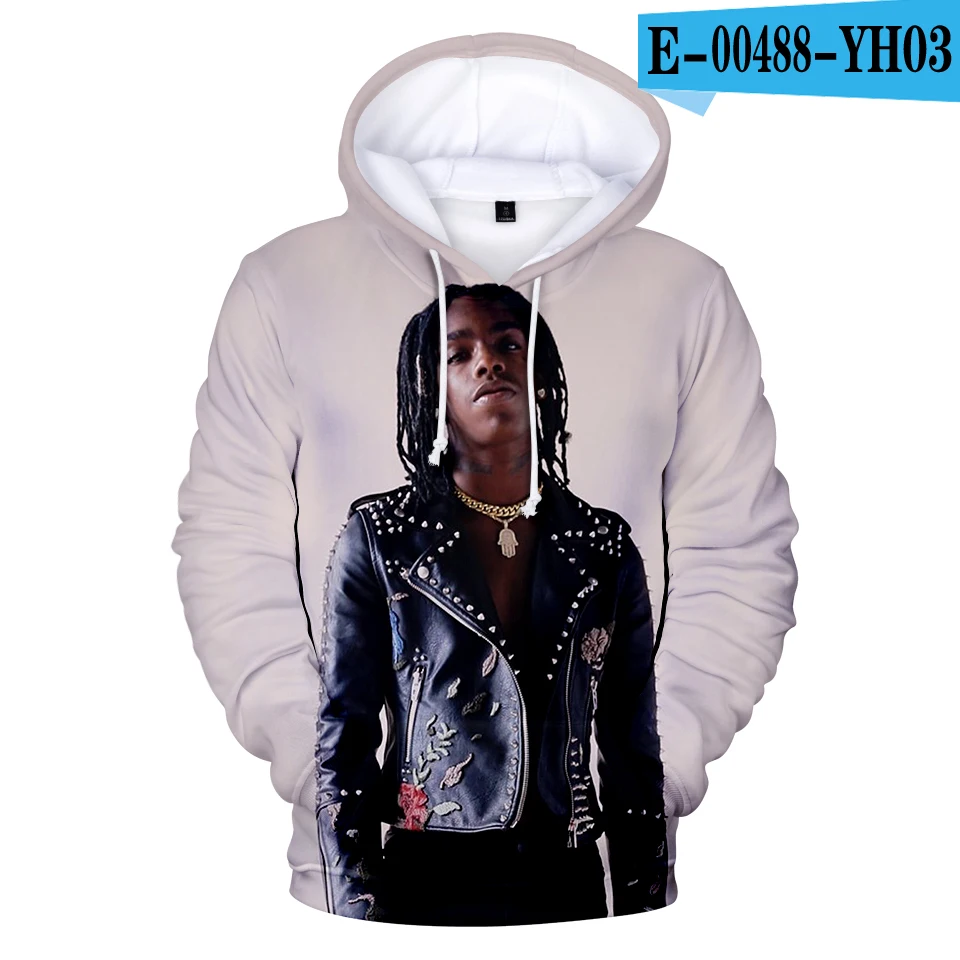 Новая распродажа singer YNW Melly 3D Толстовка с капюшоном весна/осень модная Толстовка Повседневная креативная с длинными рукавами с капюшоном XXS-4XL одежда - Цвет: 3D