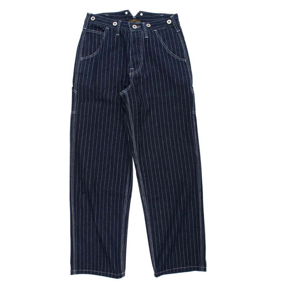 jeans no suspender Осень Зима полосатые подтяжки джинсы Брендовые мужские карго свободные джинсовые Ремни Комбинезон Hombre уличная одежда джинсовые штаны - Цвет: jeans no suspender