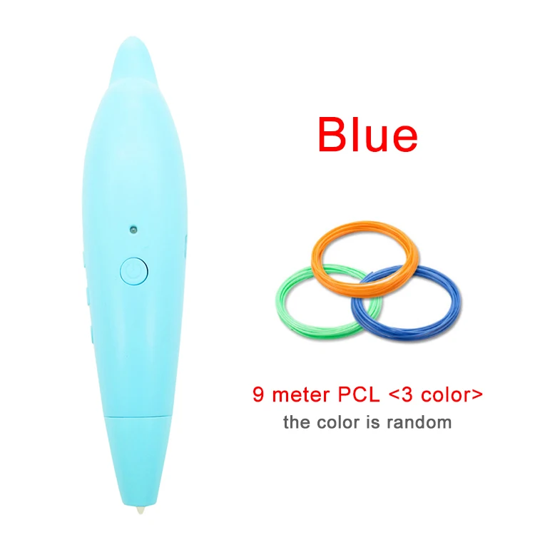 Blue-9m PCL KYY 3 D ручка для печати 3D интеллектуальная ручка для граффити трехмерная ручка для рисования 3d ручка креативный подарок для детского дня рождения - Цвет: Blue-9m PCL