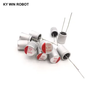6.3V1500UF 10*13 DIP Твердый электролитический конденсатор 1500 мкФ 6,3 V 10x13mm твердый сатный конденсатор высокого качества