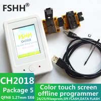 ch2018 color screen offline programmer spi programmer 242593eeprom data spi flash with 56mm qfn8 dfn8 mlp8 wsonsocket adapter