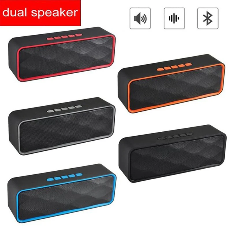 Мини Bluetooth Колонка Портативная колонка Бас Сабвуфер Поддержка FM радио AUX USB TF