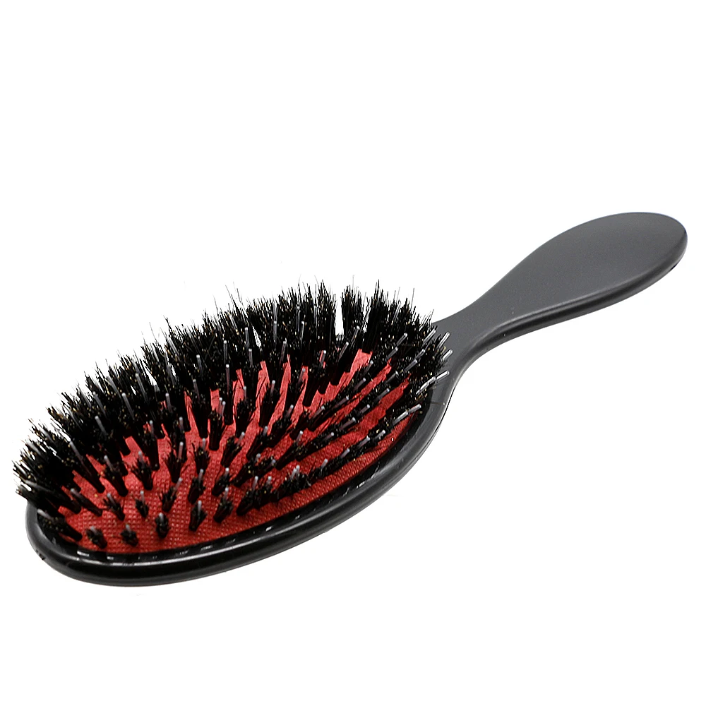 

CestoMen Anti Static Boar Bristle Plastic Paddle Brush Air Paddle Massage Detangler Brush In Oval Design Salon Styling Hairbrush