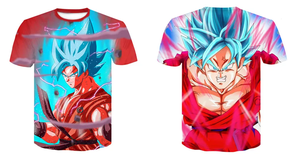 Мужская 3D футболка Dragon Ball Z Ультра инстинкт Гоку Супер Саян бог синий Вегета принт мультфильм летний топ футболка 4XL