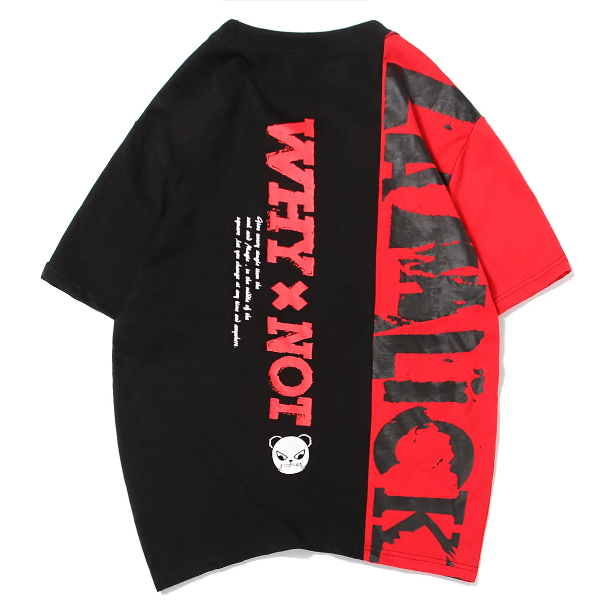 Контрастный цвет с буквенным принтом панды модная Уличная Повседневная