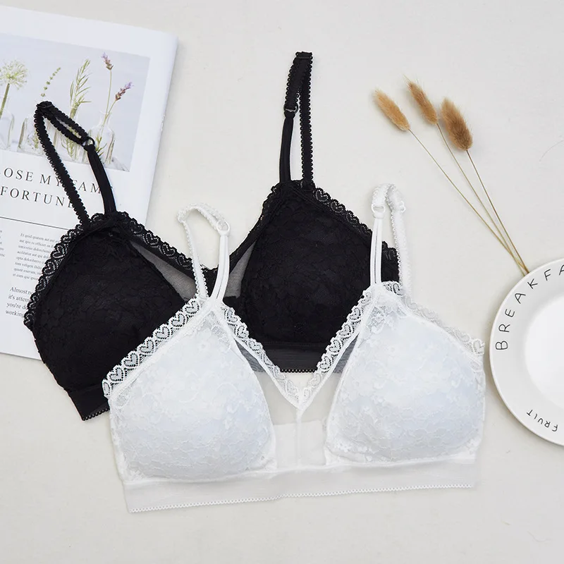 2018 Эротическое белье Для женщин Lace Bralette Мода Push Up Бюстгальтеры без косточек 3/4