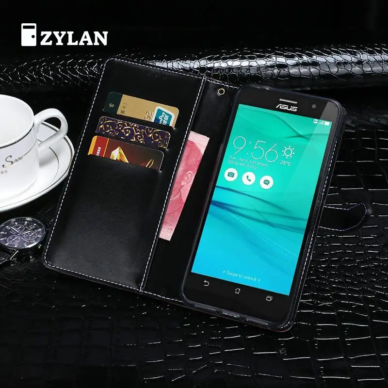 Кожаный флип чехол с принтом зylan змеи подставка для телефона Asus Zenfone Go ZB552KL ZB500KL и