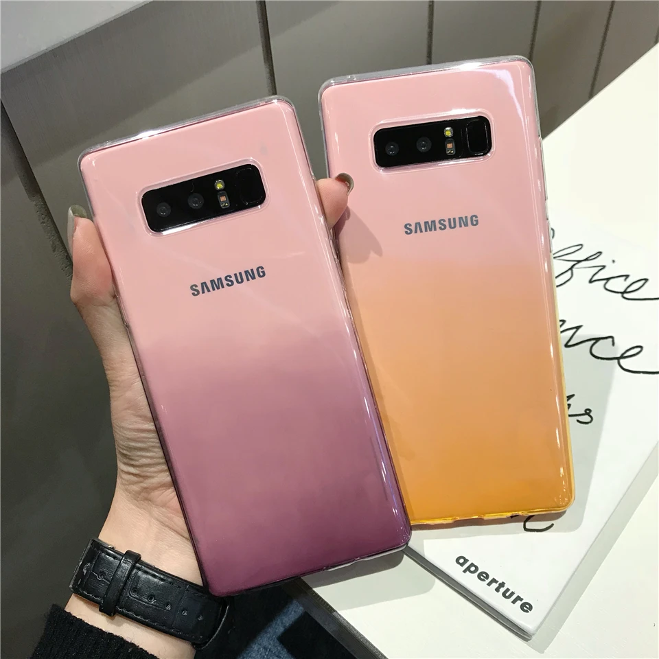 Gradient Case For Samsung Galaxy S10 S10E Note 9 8 S8 Plus S9 A10 A30 A40 A50 A60 A70 M10 M20 M30 Phone Cases TPU Soft Cover |