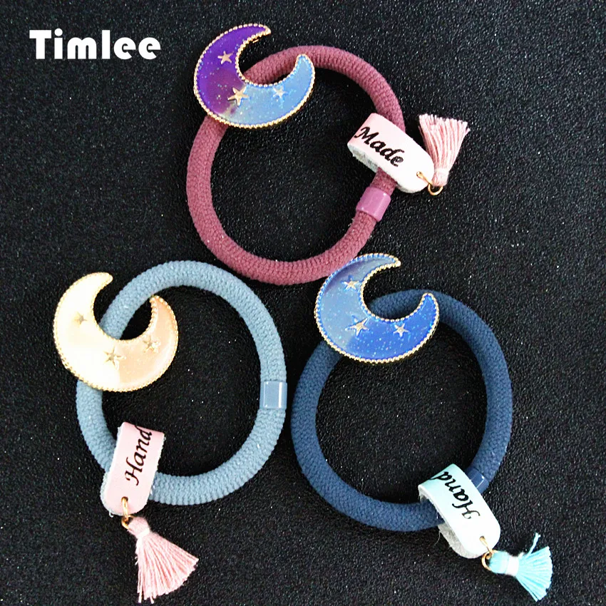Милая лента для волос Timlee H019 BD Moon с кисточками повязка в стиле Харадзюку милый