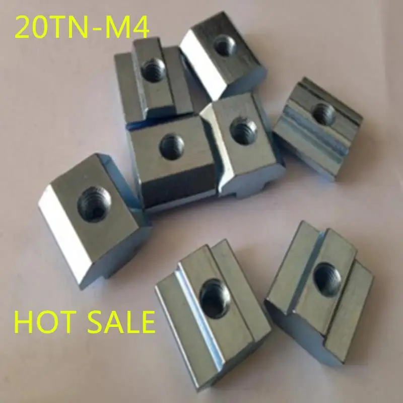 2019 New Real Thrust Bearing Ball 100pcs M4-20 M4 T Nut Hammer Head Fasten Connector Plated For 20 Series Slot Groove 6 | Обустройство