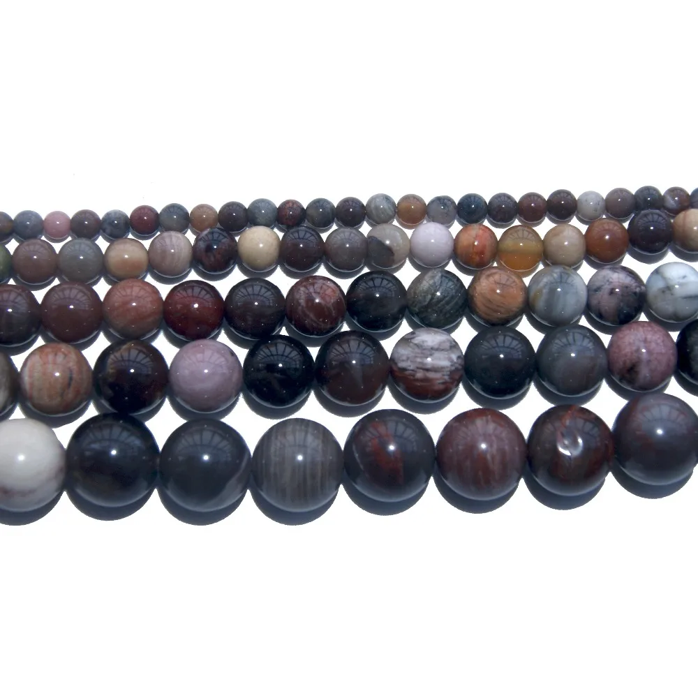 Круглые бусины россыпью из натурального камня, 4/6/8/10/12 мм