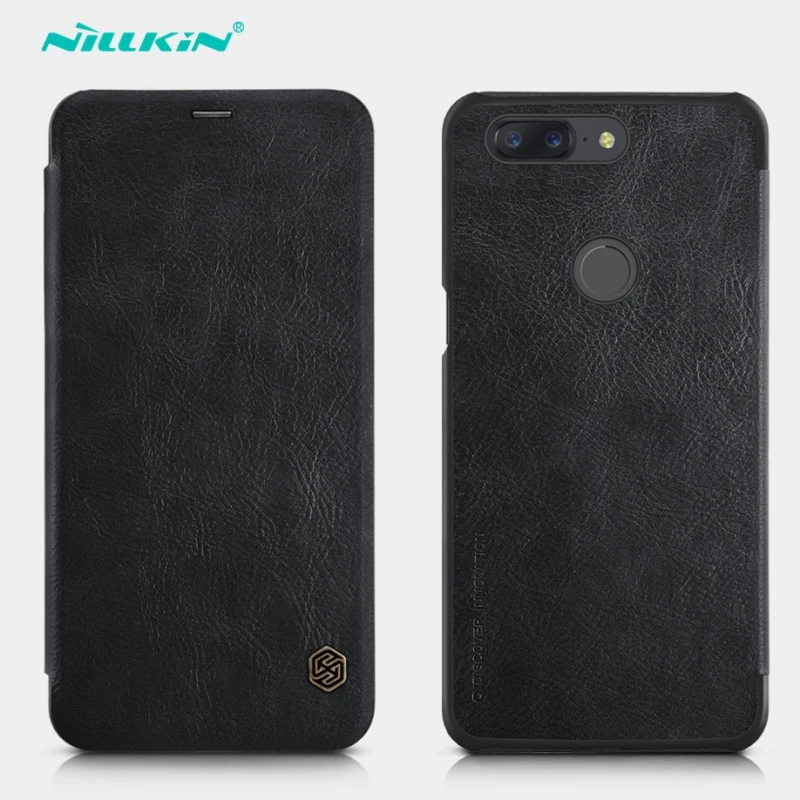 Чехол Nillkin OnePlus 5T из искусственной кожи с откидной крышкой умный чехол для сна One