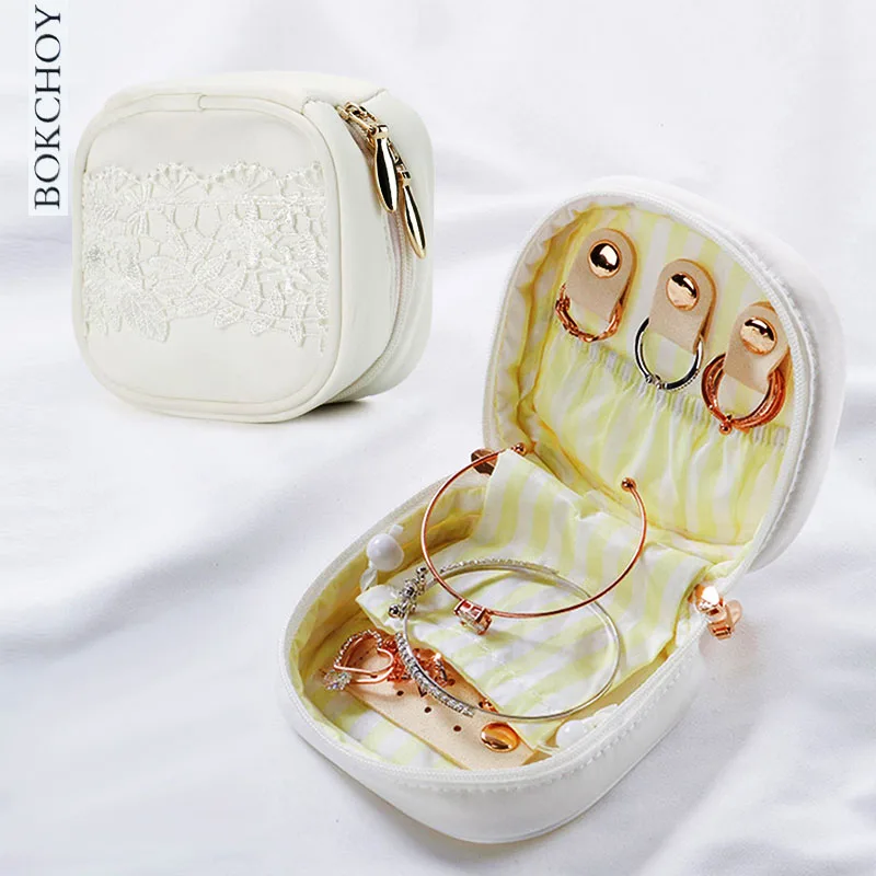 Travel Jewelry Organizer Women Make Up Case Ring Earrings Bracelet Carry Bag BOKCHOY 2018 NEW ARRIVE | Багаж и сумки