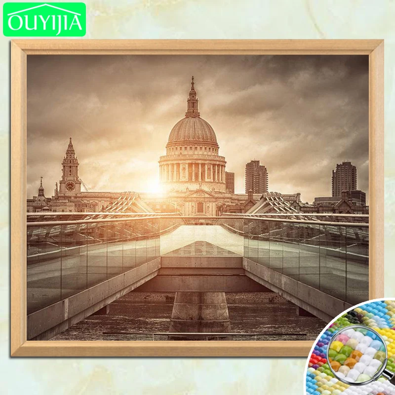 Всемирно известные живописные пятна &quotСобор Святого Павла&quot 5D алмазная