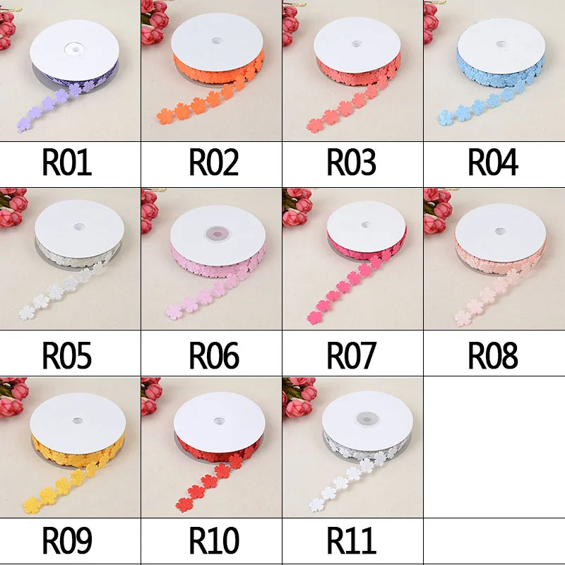 5 ярдов/партия 2 см кружевная лента Вишневый цветок вышитая ткань DIY свадебное