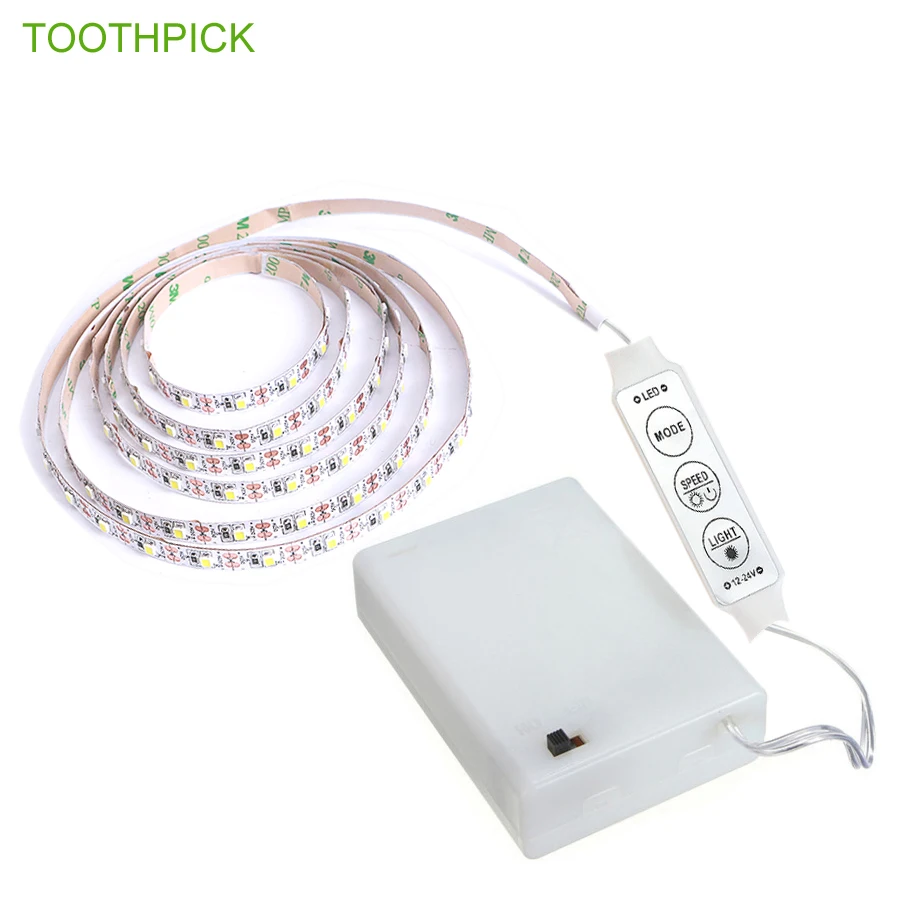 Светодиодные ленты 4 5 В Батарея Powered свет IP65 Водонепроницаемый 3528 5050 SMD 2 м 1
