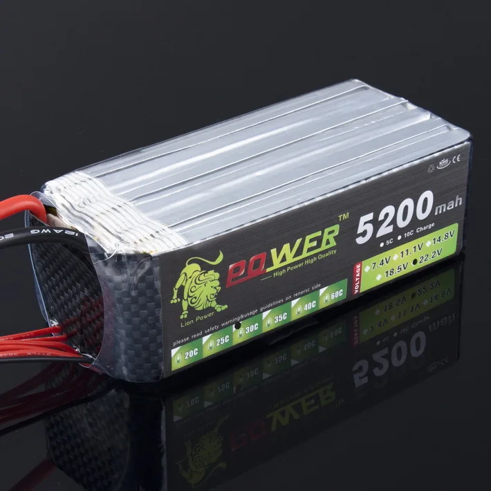 LION POWER 6S li-po аккумулятор 22.2 В 5200 мАч 30c вертолетjd rc автомобилей, quadcopter радиоуправляемые игрушки литий-полимерный аккумулятор battey