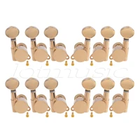 electric acoustic guitar string tuning pegs keys tuners machine heads 3x3 gold 2 set