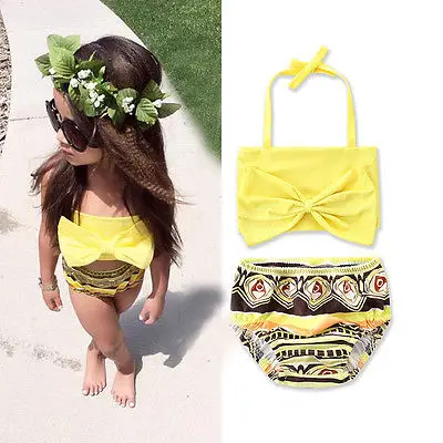Новинка 2017 года комплект из 2 предметов для маленьких девочек танкини бикини