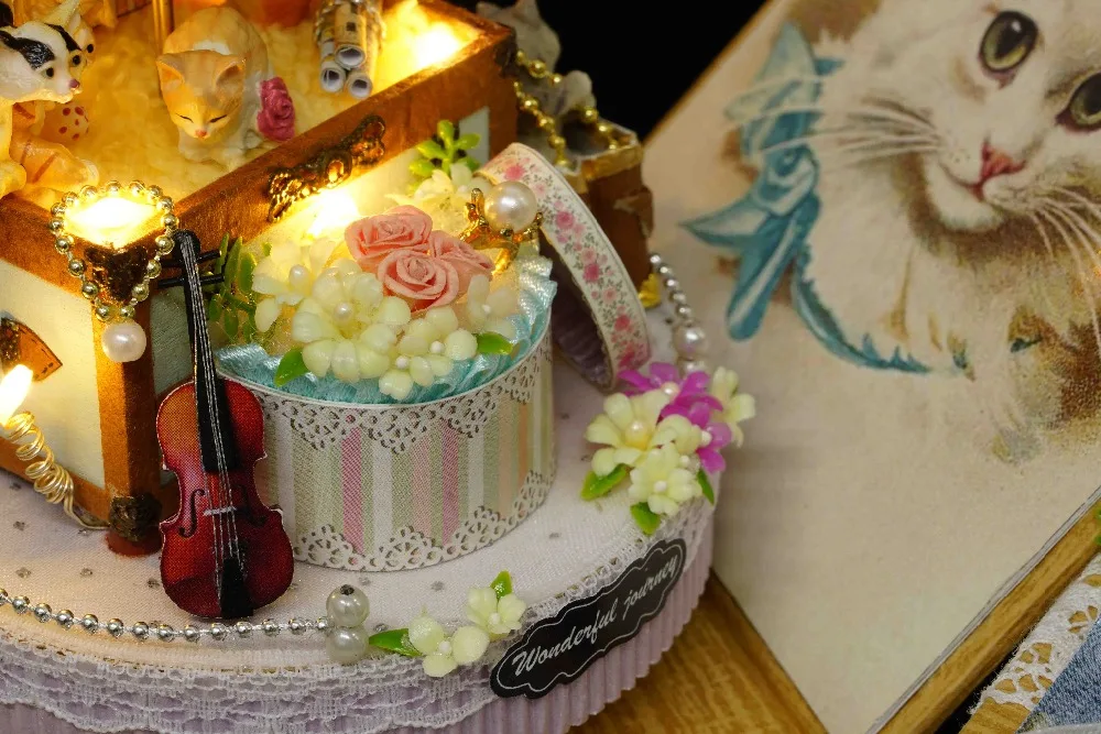 Конфеты кошка Кукольный дом взрыв Каса де BONECA POPPENHUIS коробка аксессуары миниатюрный кукольный домик набор игрушек