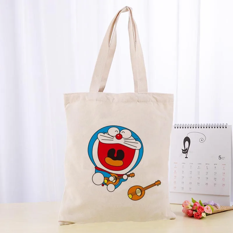 Высококачественная Холщовая Сумка тоут Doraemon модная прочная Женская