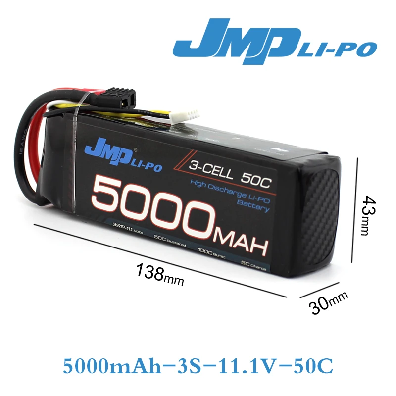2 шт. JMP Lipo батарея 3S 5000 мАч 11 1 В Аккумулятор 50C для 1/10 автомобиля 1/8 RC автомобиль