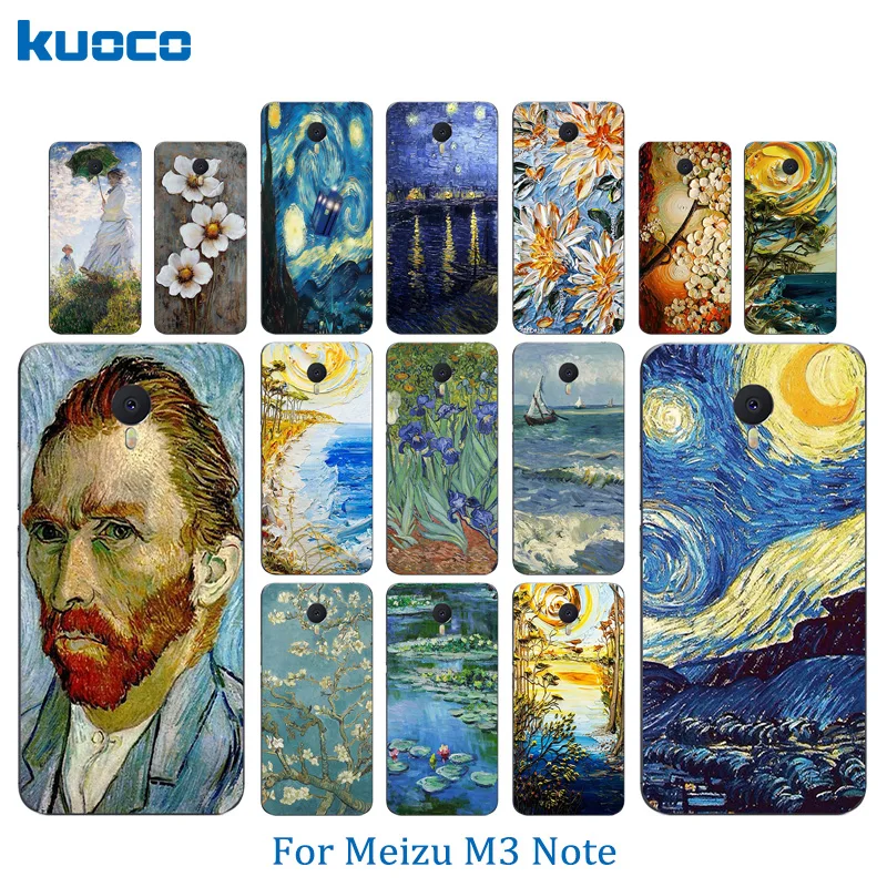 Для Meizu M3 Note чехол Мягкая задняя крышка Ван Гог узор для Blue Charm 3 Чехлы телефона