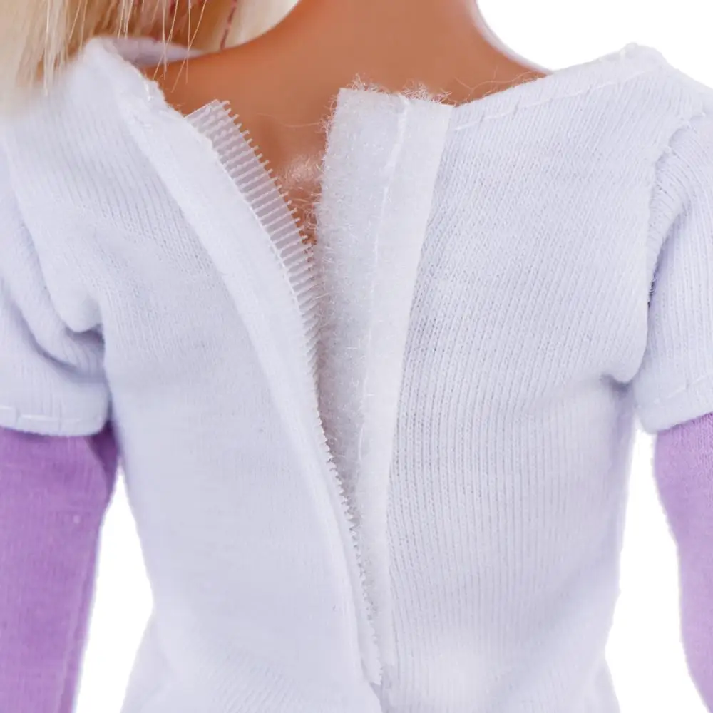 Милая Мини-одежда повседневная одежда футболка с длинными рукавами и рисунком розы для девочек блузка брюки Одежда для куклы Барби аксессуары