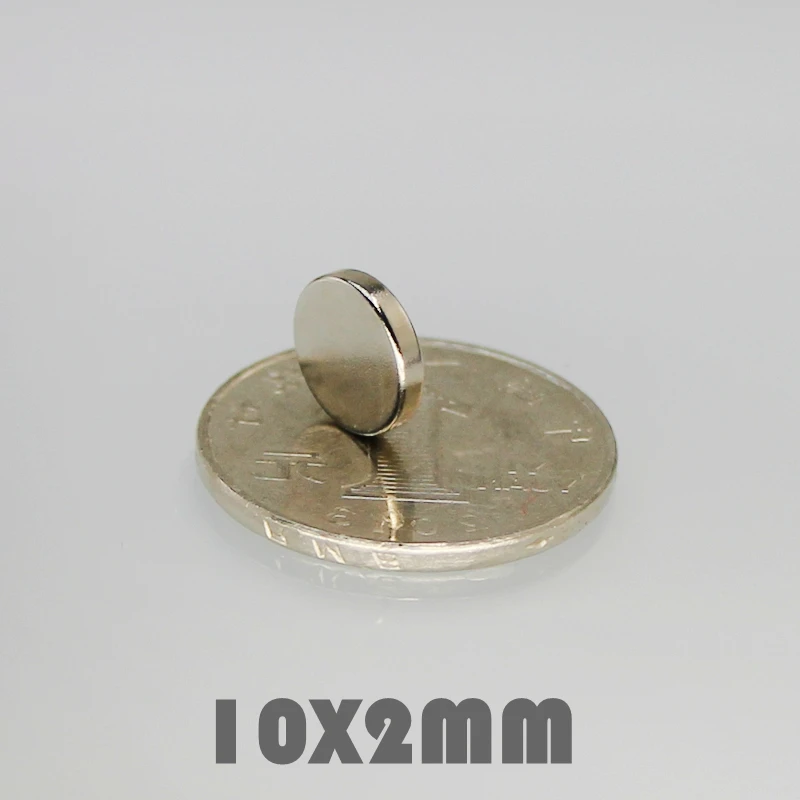 50/100/200 шт 10x2 мм неодимовый сильный магнит круглый N35 10*2 поисковый редкоземельный