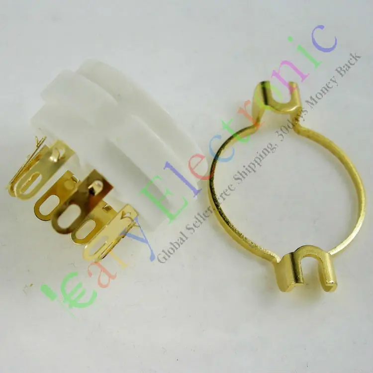 Опт и розница 4 шт. Позолоченные 8pin керамические вакуумные трубки розетка Золотое