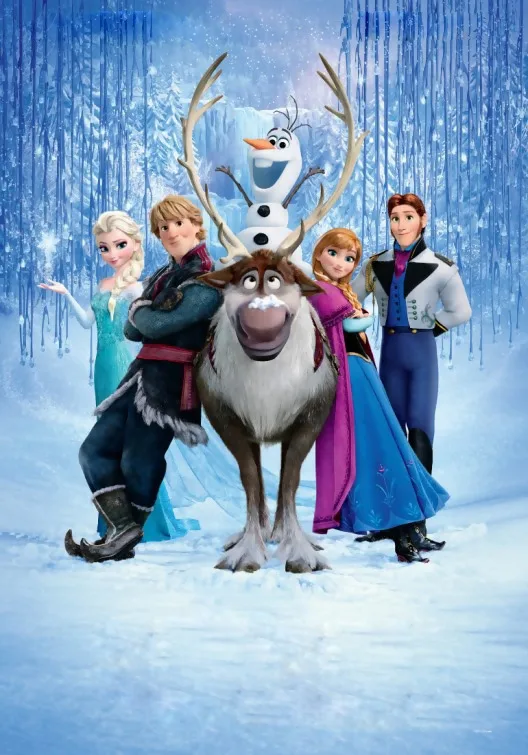 10x10FT Hans Kristoff Sven Olaf Queen Elsa Anna Princess Blue Icicle Waterfall Fall фотостудия Виниловый фон 3x3m |