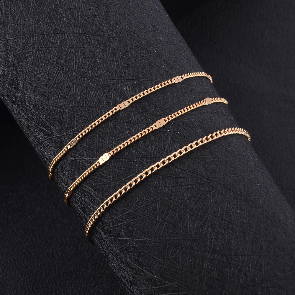 Женский простой двойной ножной браслет европейский и американский