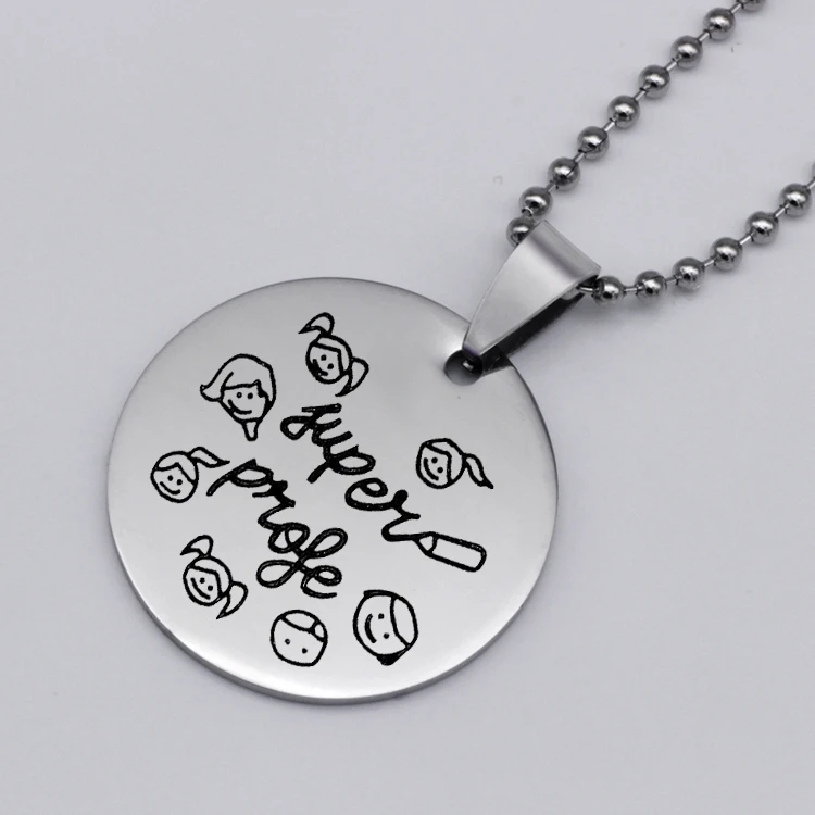 Личности учителя диск Цепочки и ожерелья Новый дизайн Нержавеющая сталь на