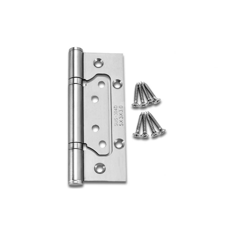 Wooden Door Thickened 304 Stainless Steel Mother Hinges Furniture Hardware Free Slotted Mute 4&quot 5 Inch Hinge 2 Pcs (1 Pair) |