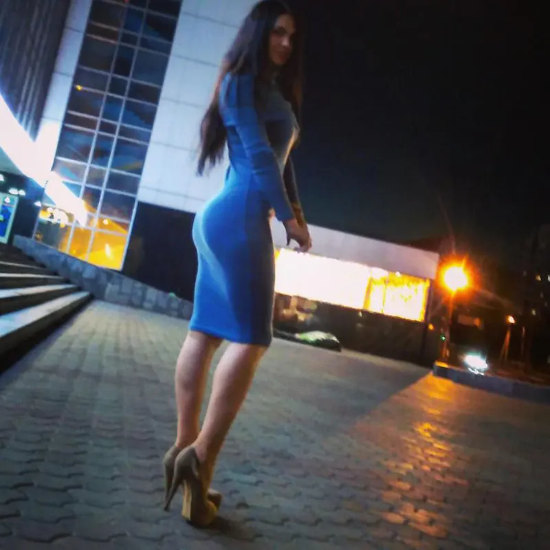 Платье JYConline женское вязанное с открытыми плечами по фигуре|slash neck|warm dresssweater dress |