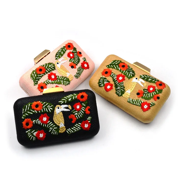 Женская Соломенная Сумка с вышивкой и принтом вечерний клатч для вечерние