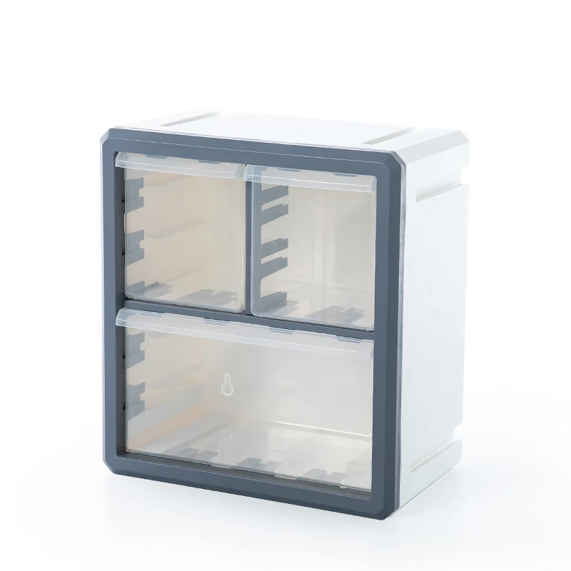 White-3 drawers BNBS пластиковая коробка для хранения косметики Органайзер настольный многослойный Чехол для ящика инструменты кольца из бисера ювелирные изделия Органайзер для макияжа - Цвет: White-3 drawers
