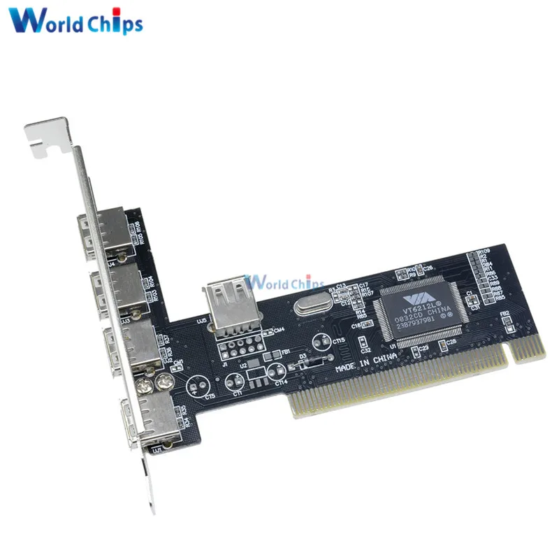 Новый высокоскоростной 480 Мбит/с 5-портовый USB 2 0 PCI концентратор карта контроллера