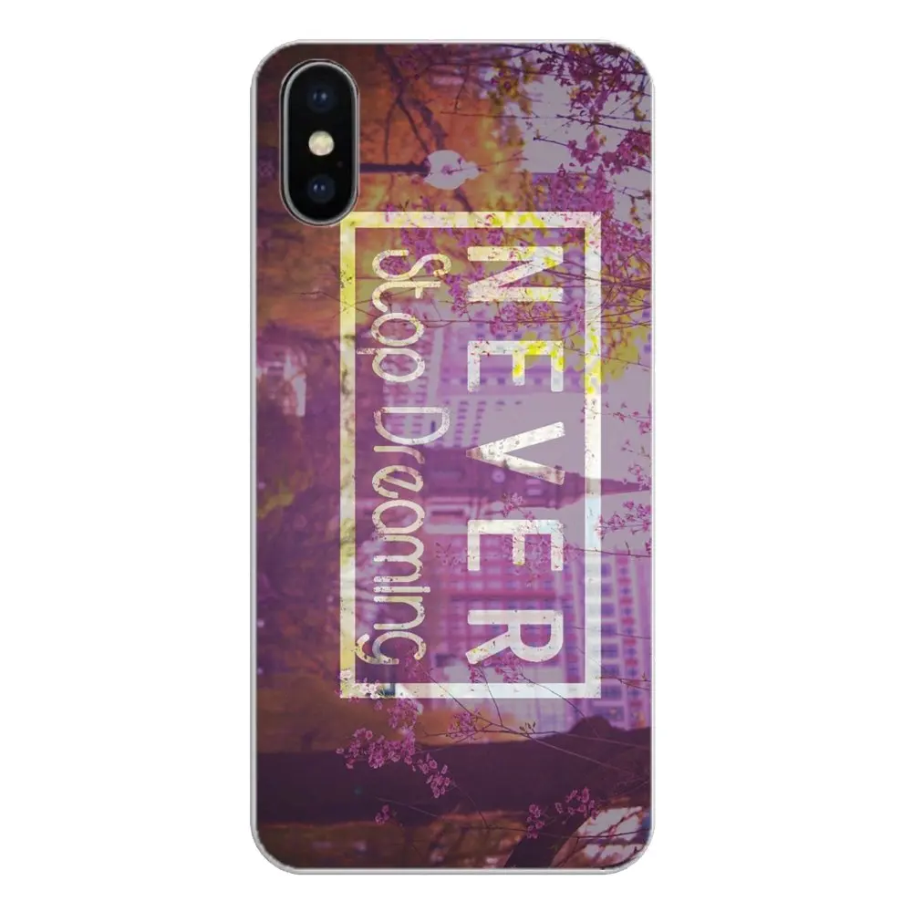 Для Xiaomi Mi A1 A2 5X 6X 8 lite SE Pro Max Mix 2 2S 3 Mi5 Mi5S Never Stop Dreaming Life quotes мягкие прозрачные чехлы |