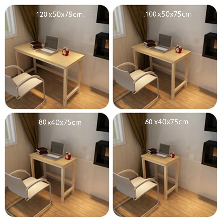 Стол компьютерный простой из массива дерева для детей и взрослых 4 размера на